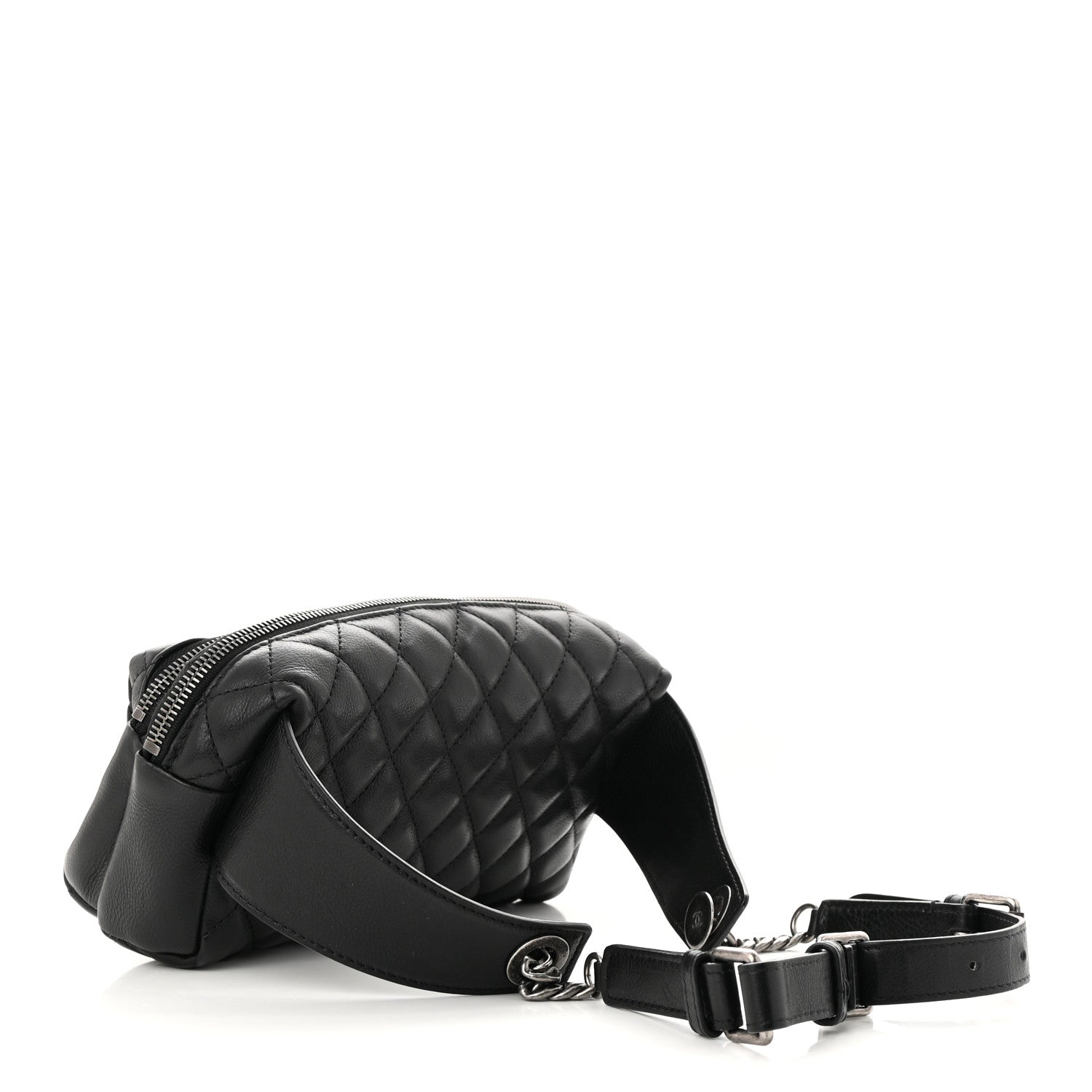 Chanel Calfskin Quilted Waist Bag Black 3 of 11