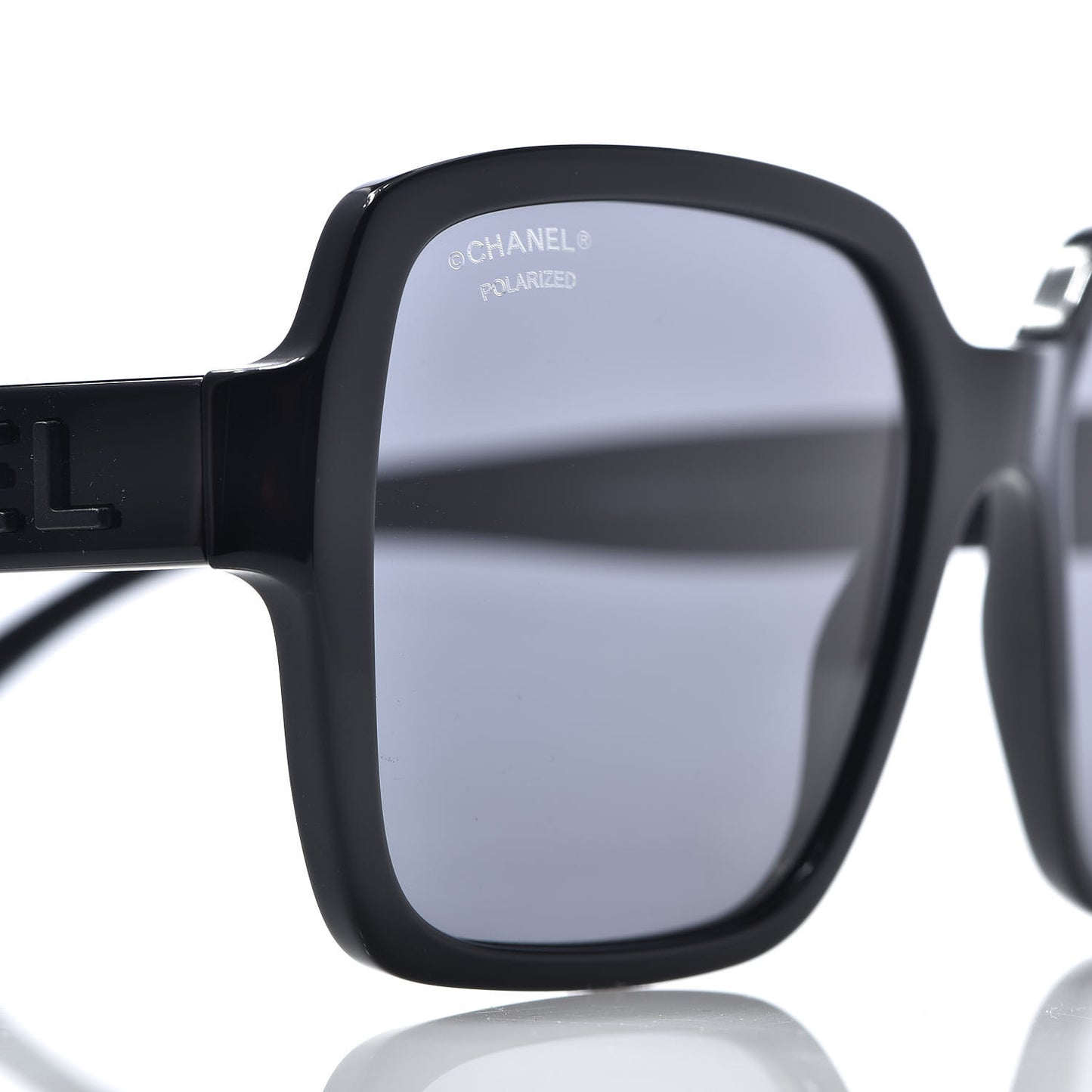 Acetate Polarized Square Sunglasses 5408 Black