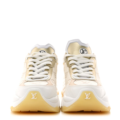 Louis Vuitton Monogram Calfskin Run 55 Sneakers 39 White Gold 2 of 9