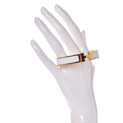 Hermes Enamel Narrow Clic Clac H Bracelet PM White 2 of 4