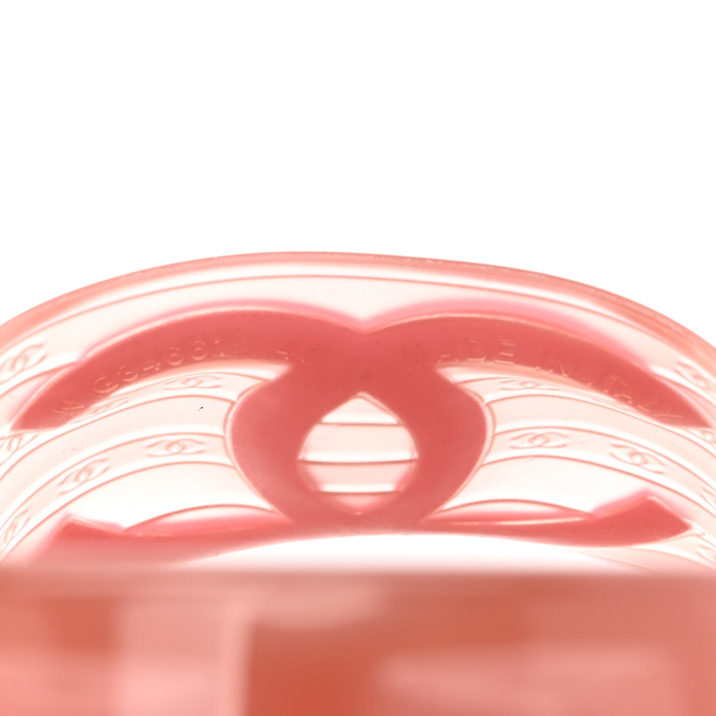 PVC Transparent CC Flat Slide Sandals 40 Pink