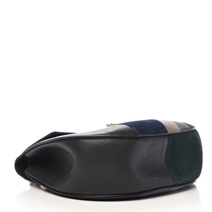 Chloe Suede Calfskin Patchwork Drew Shoulder Bag Black 4 of 18