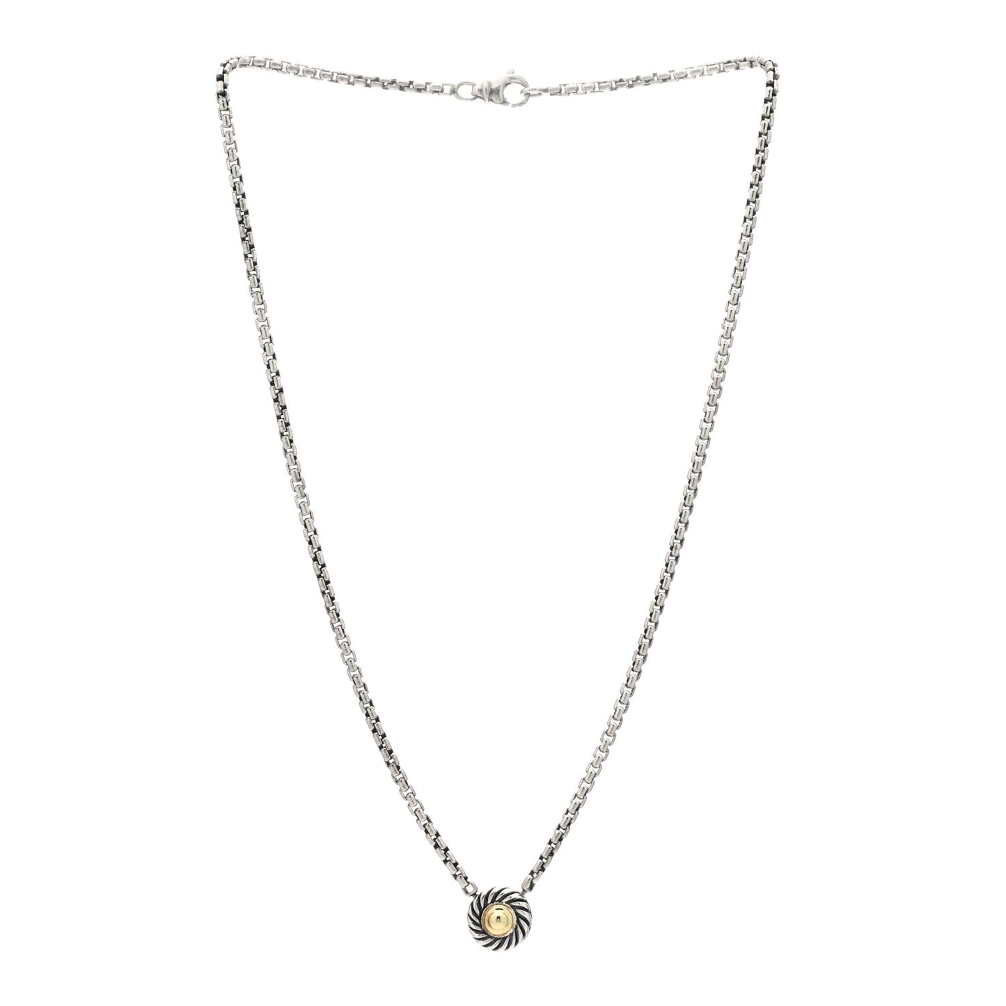 Sterling Silver 14K Yellow Gold Cookie Pendant Necklace