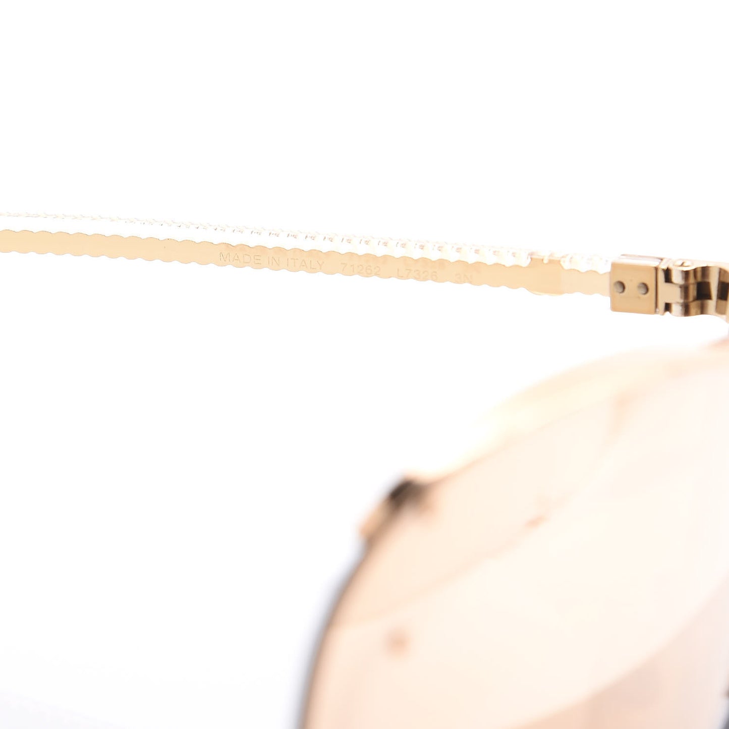 Rimless Shield Chain Sunglasses 71262 Gold