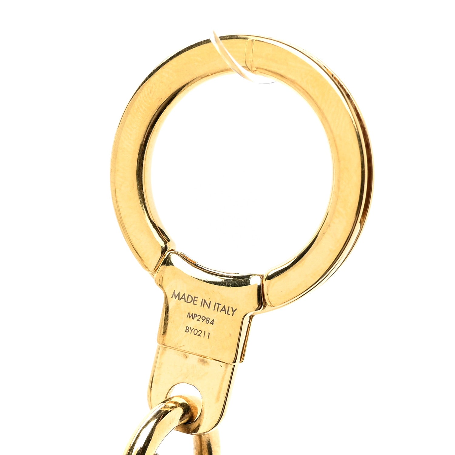 Louis Vuitton Metal LV Edge Chain Bag Charm Silver Gold 4 of 4