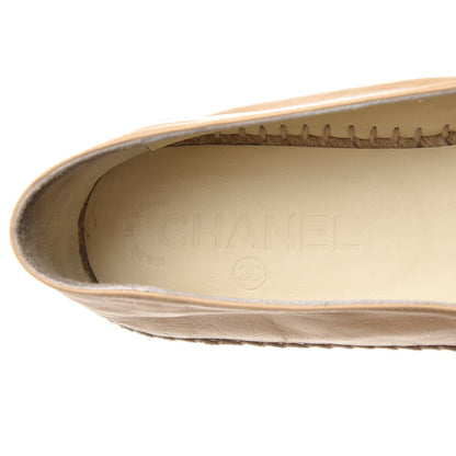 Chanel Lambskin CC Espadrilles 37 Beige Black 5 of 10