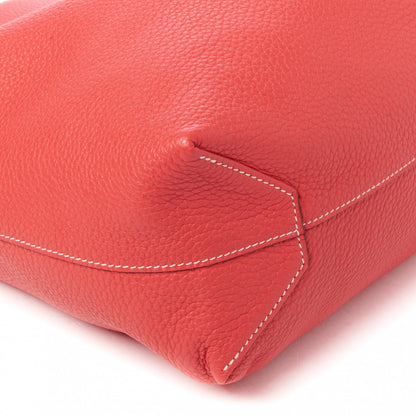 Hermes Taurillon Clemence Double Sens 45 Reversible Tote Rubis Bougainvillea 5 of 8