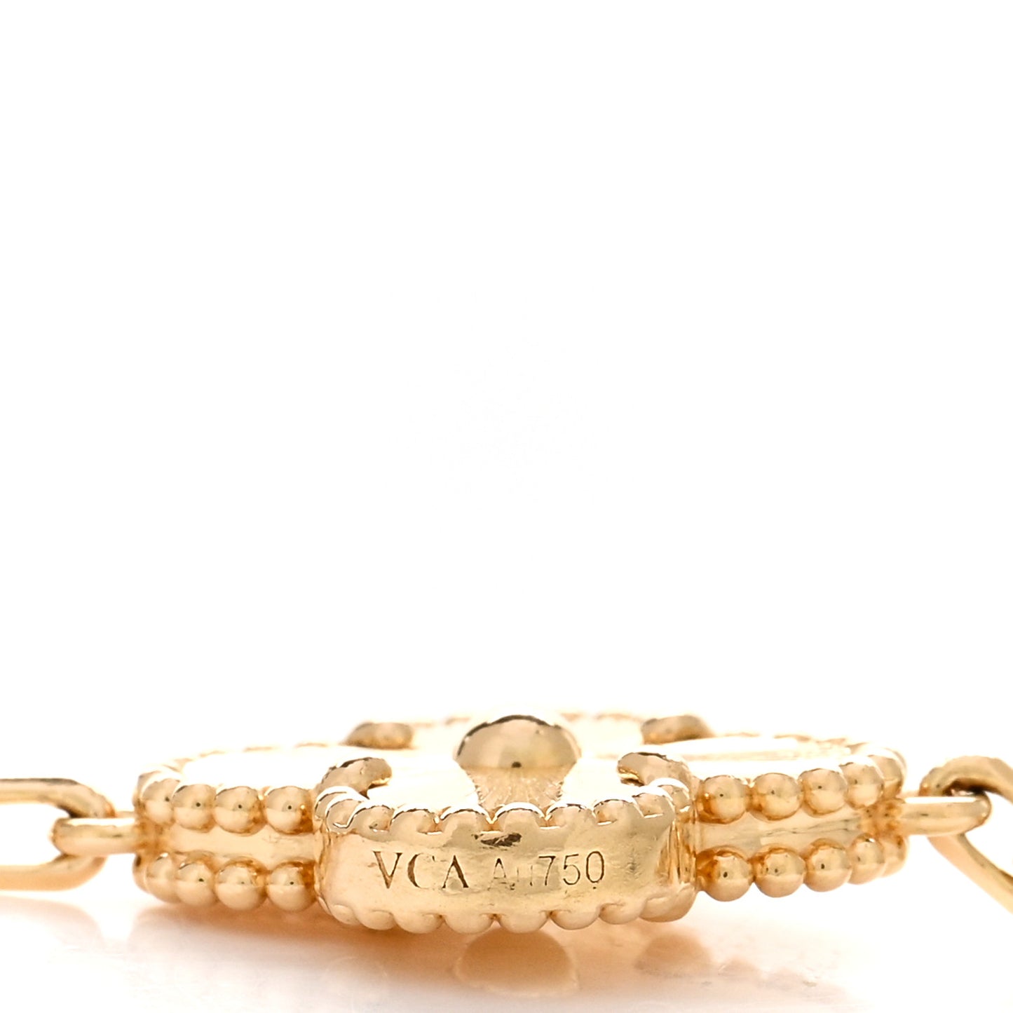18K Yellow Gold 5 Motifs Guilloche Vintage Alhambra Bracelet