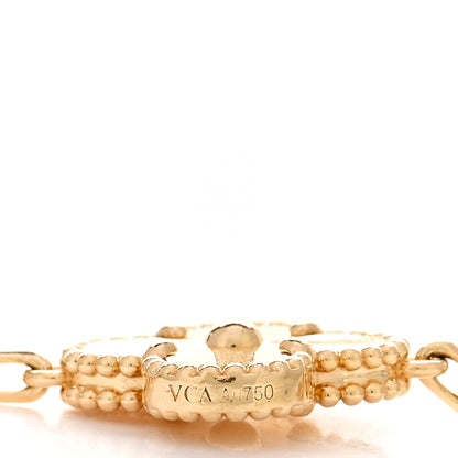 Van Cleef & Arpels 18K Yellow Gold 5 Motifs Guilloche Vintage Alhambra Bracelet 3 of 5