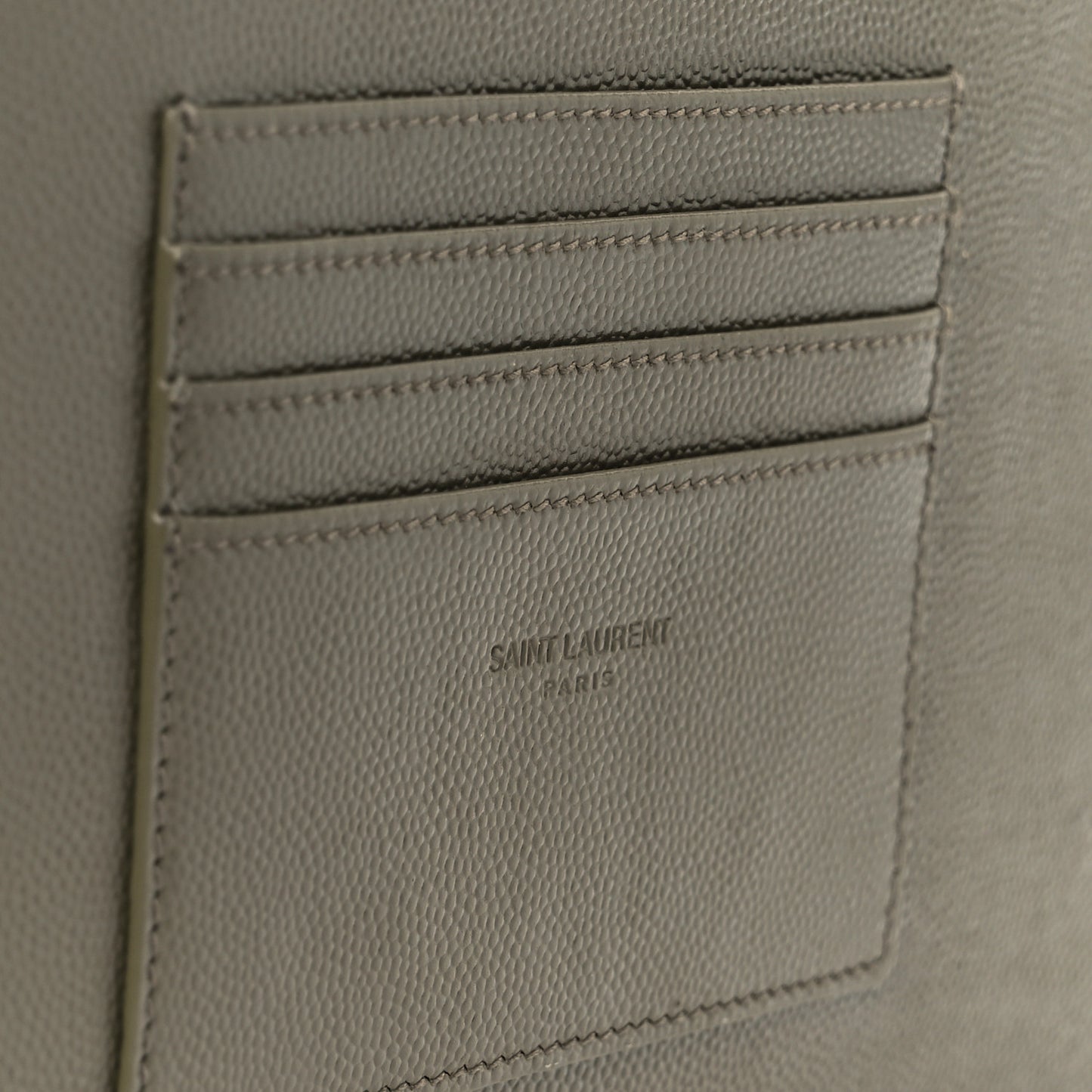 Grain De Poudre Chevron Monogram Bill Pouch Vert Kaki