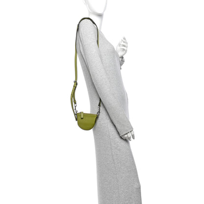 Gucci Pebbled Calfskin Mini B Shoulder Bag Olive Green 2 of 10