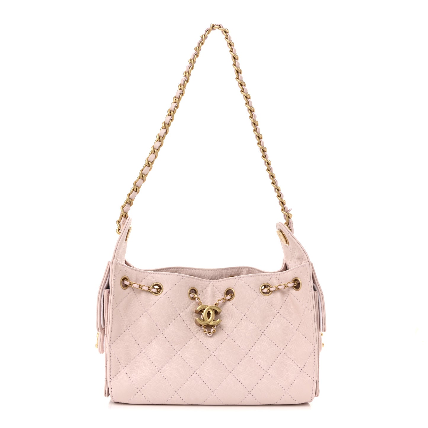 Caviar Quilted Mini Chanel 25 Handbag Light Pink