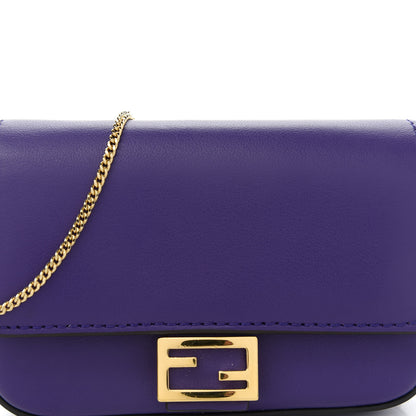 Fendi Vitello Century Opaco Nano Baguette Belt Charm Purple Rain 10 of 11