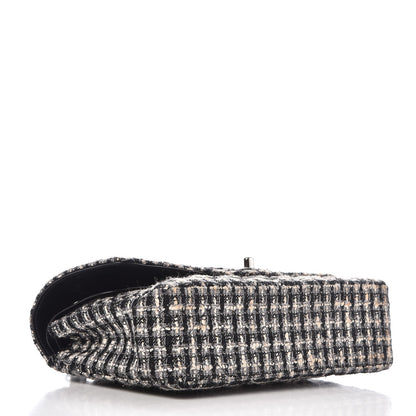 Chanel Tweed Medium Double Flap Black White 4 of 12