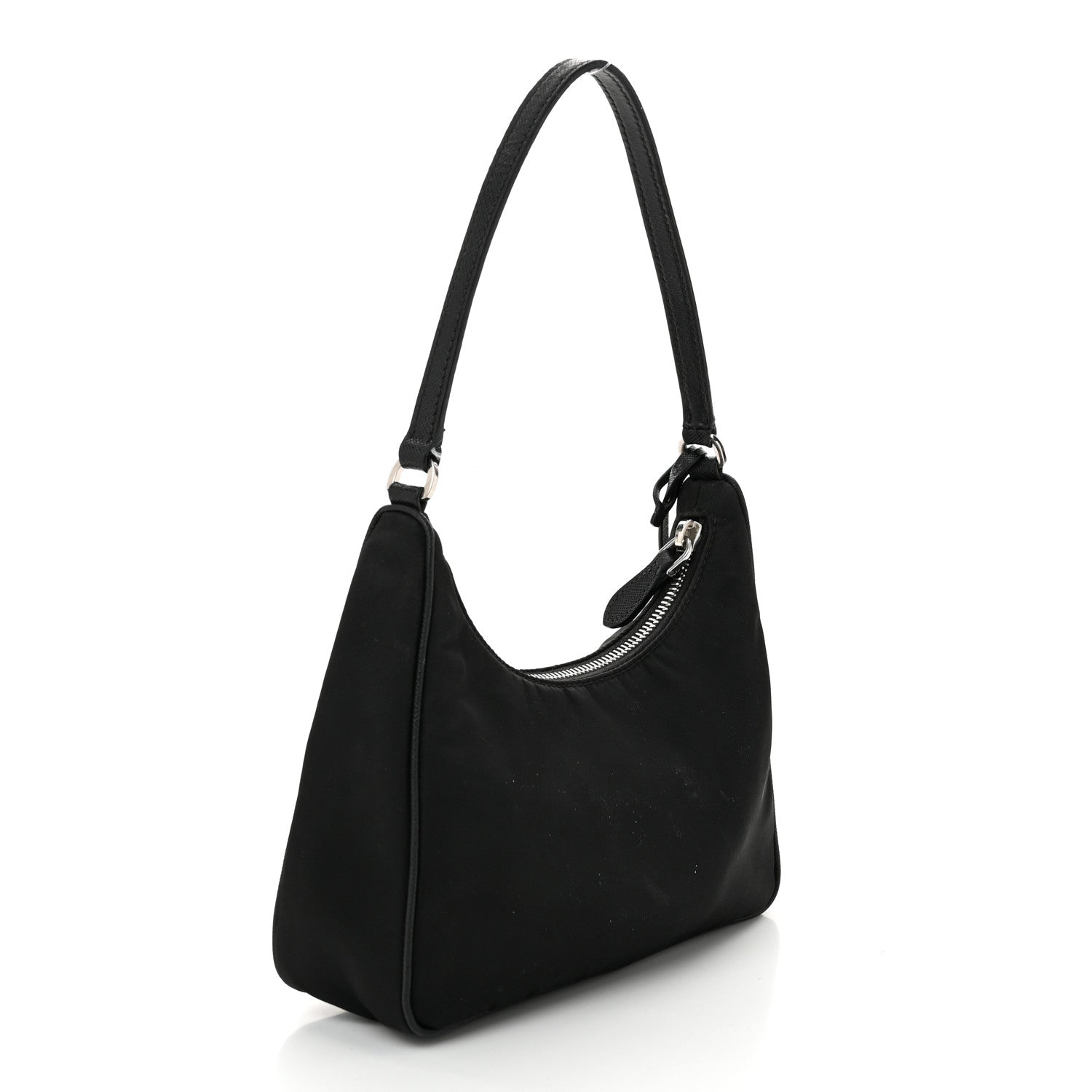 Prada Tessuto Nylon Saffiano Mini Re-Edition 2005 Bag Black 3 of 13