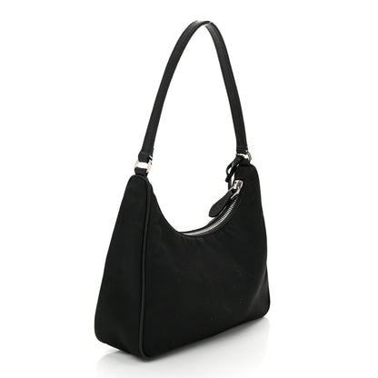 Prada Tessuto Nylon Saffiano Mini Re-Edition 2005 Bag Black 3 of 13