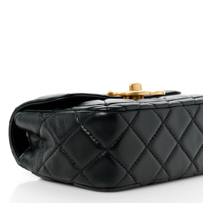 Chanel Shiny Lambskin Quilted Mini Maxi CC Flap Black 11 of 13