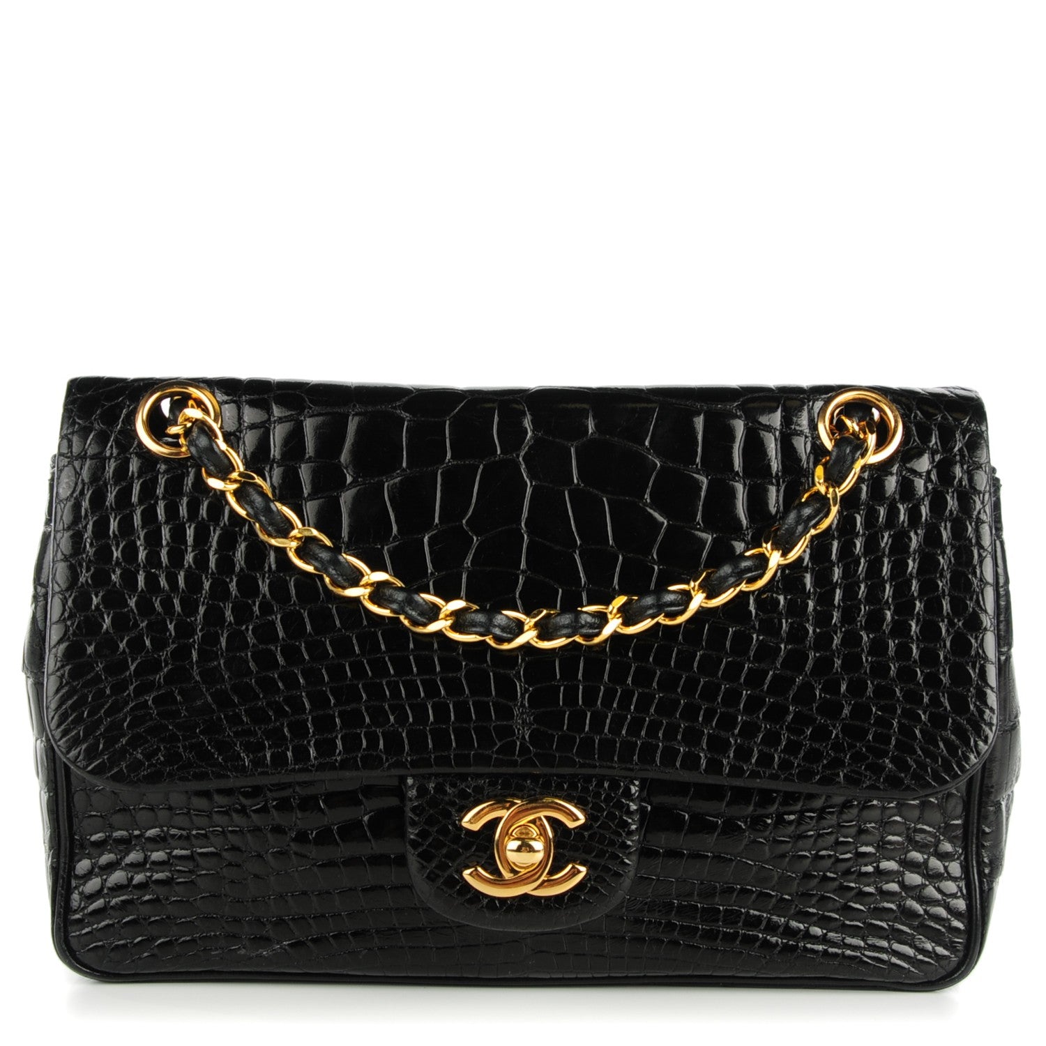 Chanel Alligator Medium Double Flap Black 1 of 13