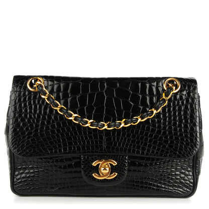 Chanel Alligator Medium Double Flap Black 1 of 13