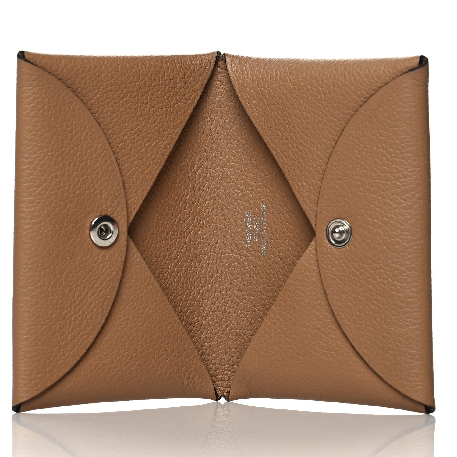 Hermes Evercolor Calvi Card Case Chai 5 of 10