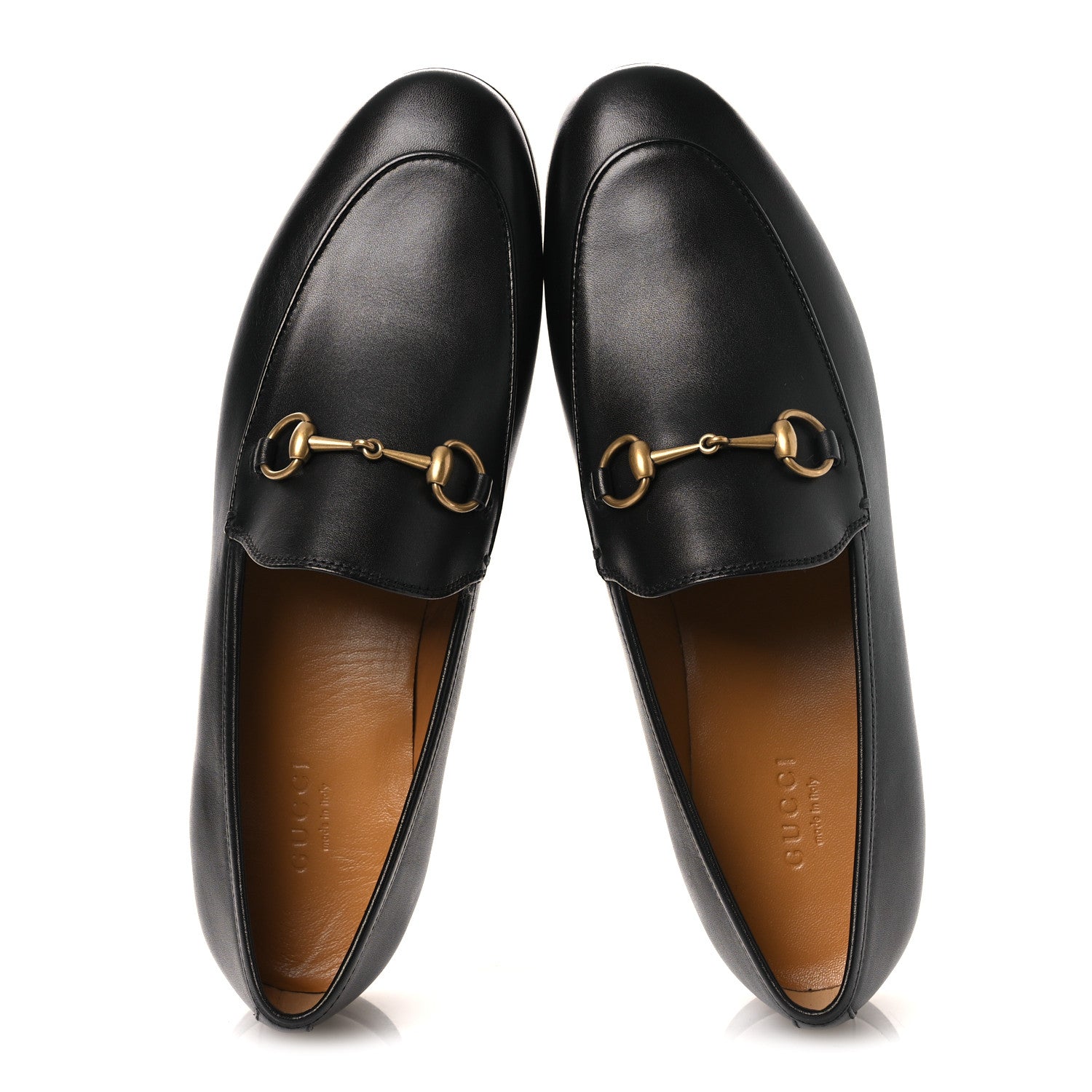 Gucci Betis Glamour Calfskin Womens Jordaan Loafers 38 Black 2 of 12