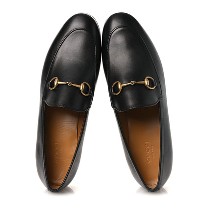 Gucci Betis Glamour Calfskin Womens Jordaan Loafers 38 Black 2 of 12