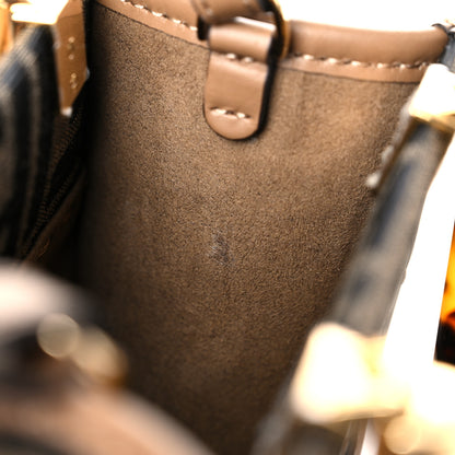 Fendi Fabric Jacquard Vitello King Plexiglass FF 1974 Mini Fendi Sunshine Shopper Tote Tobacco Moro Sand 12 of 12