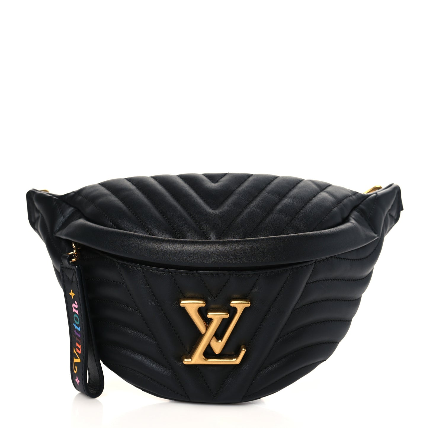 Calfskin Quilted New Wave Bumbag Black