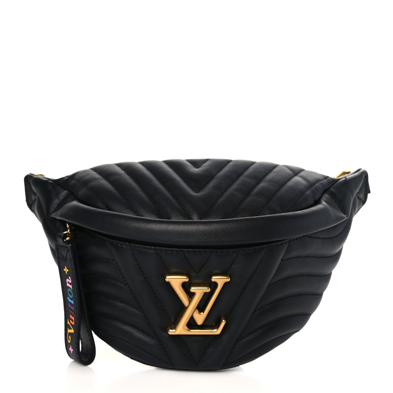 Louis Vuitton Calfskin Quilted New Wave Bumbag Black 1 of 8