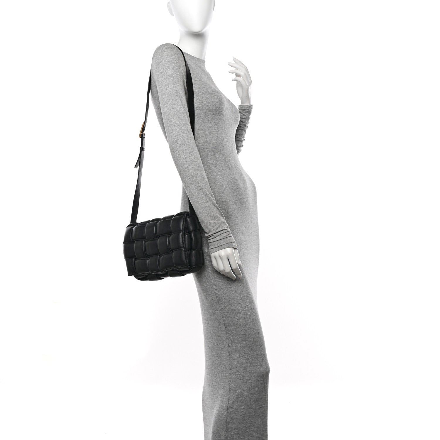 Bottega Veneta Nappa Maxi Intreccio Padded Cassette Crossbody Bag Black 2 of 12