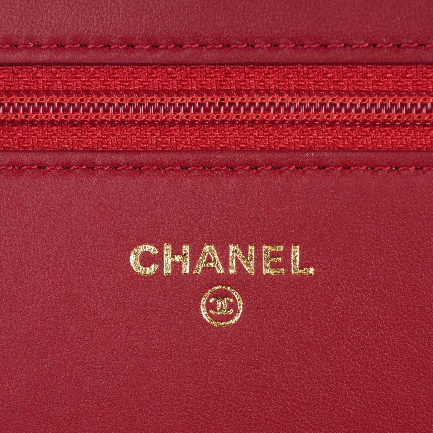 Lambskin Quilted Boy Wallet On Chain WOC Dark Red