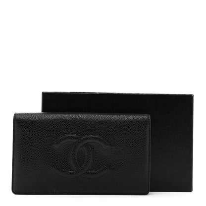 Chanel Caviar Timeless CC Yen Wallet Black 9 of 9