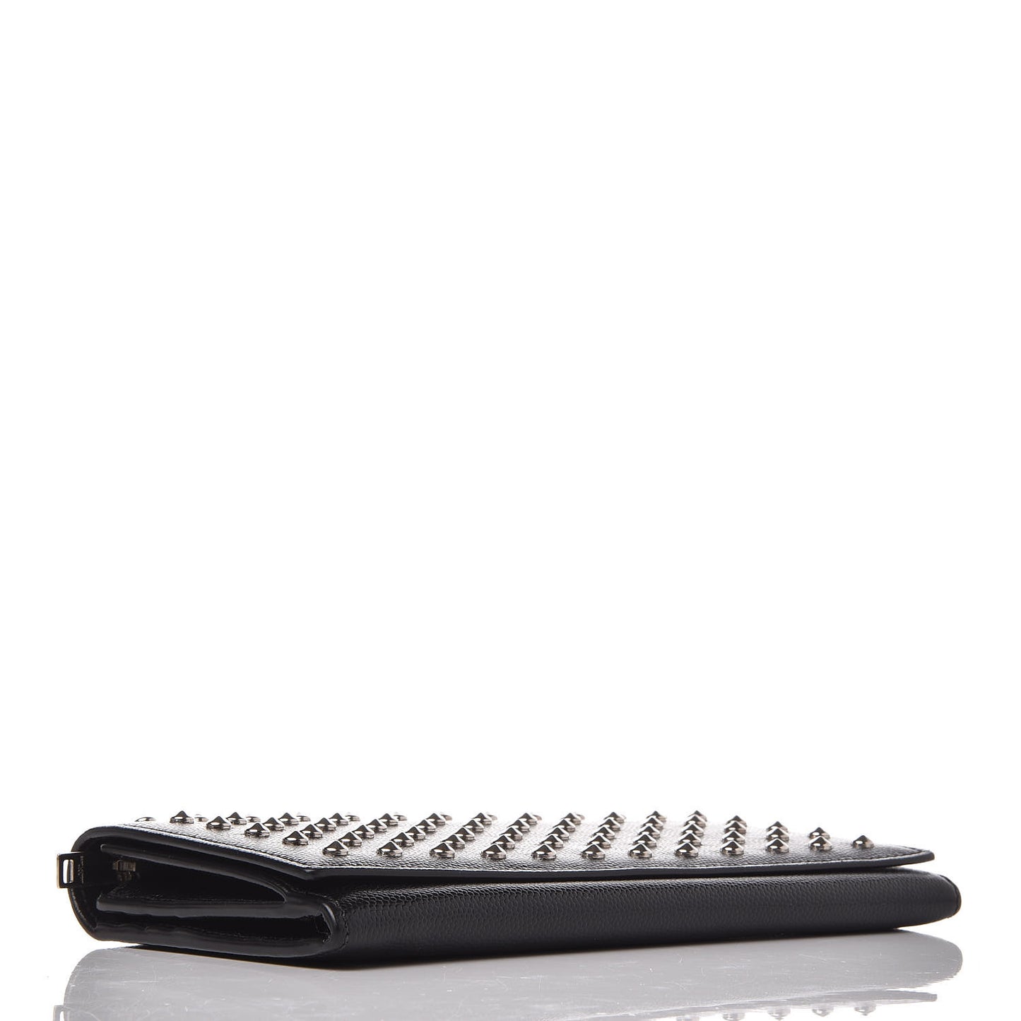 Grain De Poudre Studded Classic Marquage Flap Wallet Black