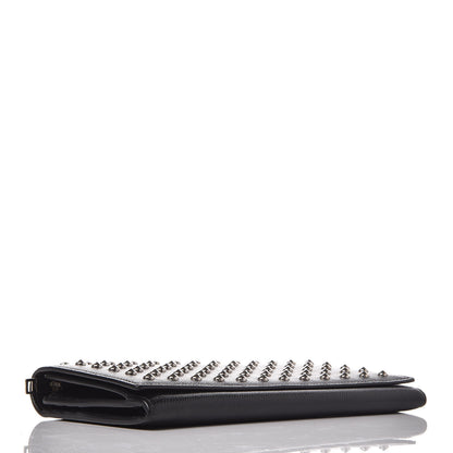 Saint Laurent Grain De Poudre Studded Classic Marquage Flap Wallet Black 4 of 10