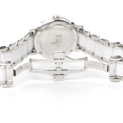 David Yurman Stainless Steel Ceramic Diamond 30mm Classic Quartz Watch White 6 of 7