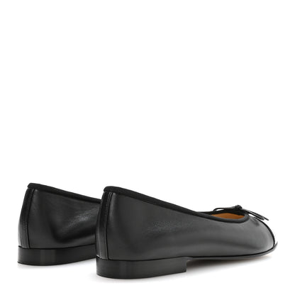Chanel Lambskin Patent Cap Toe Ballerina Flats 39 Black 5 of 9
