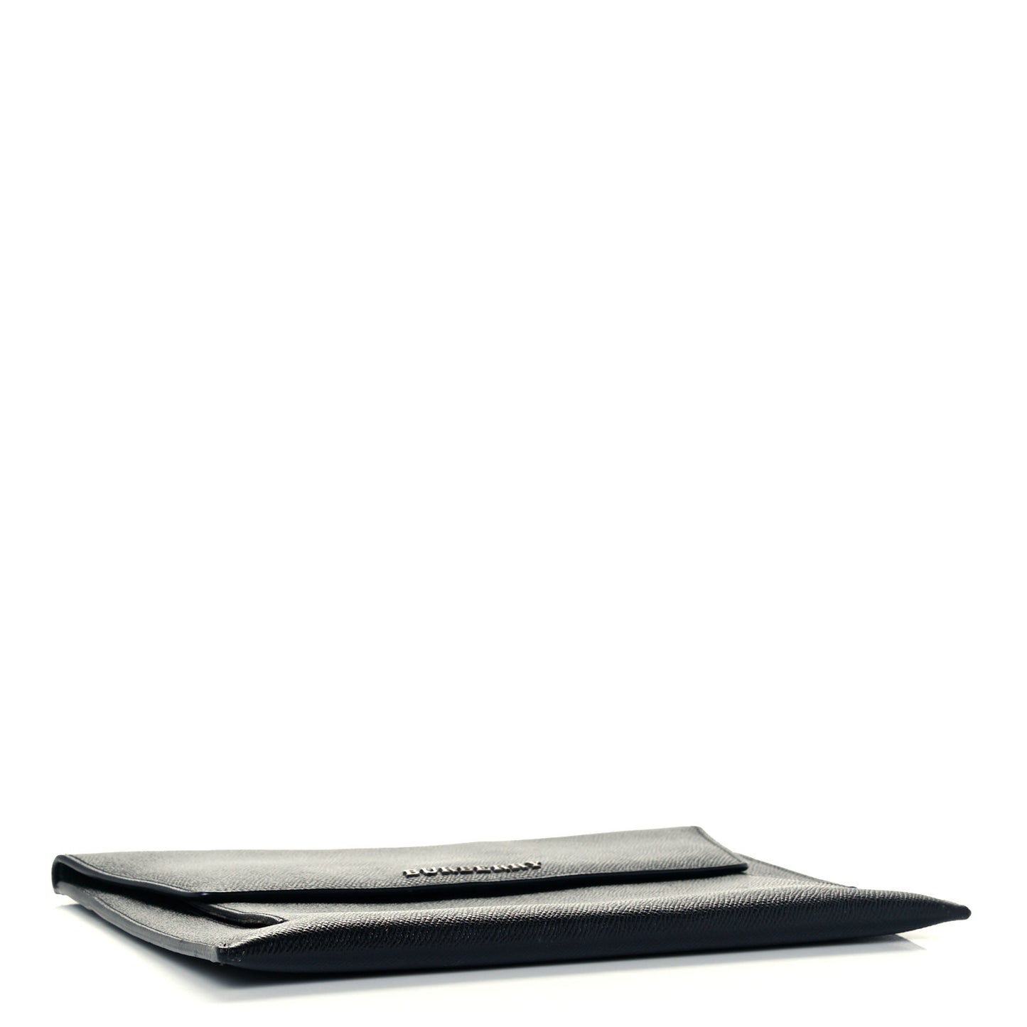 Grainy Calfskin Flap Pouch Black