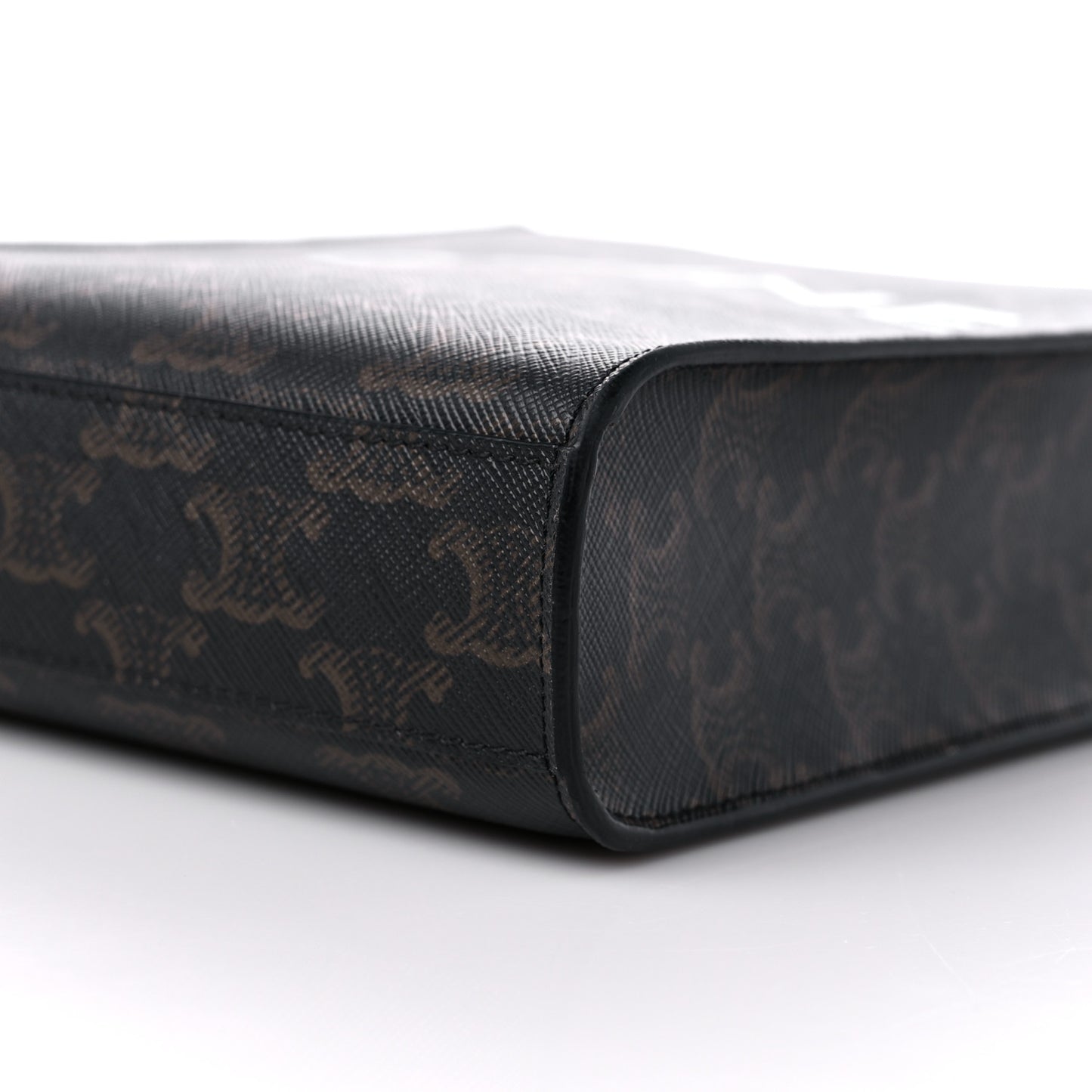 Triomphe Canvas Calfskin Mini Vertical Cabas Tan