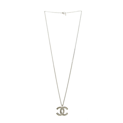 Chanel Pearl CC Pendant Necklace Light Gold 3 of 5
