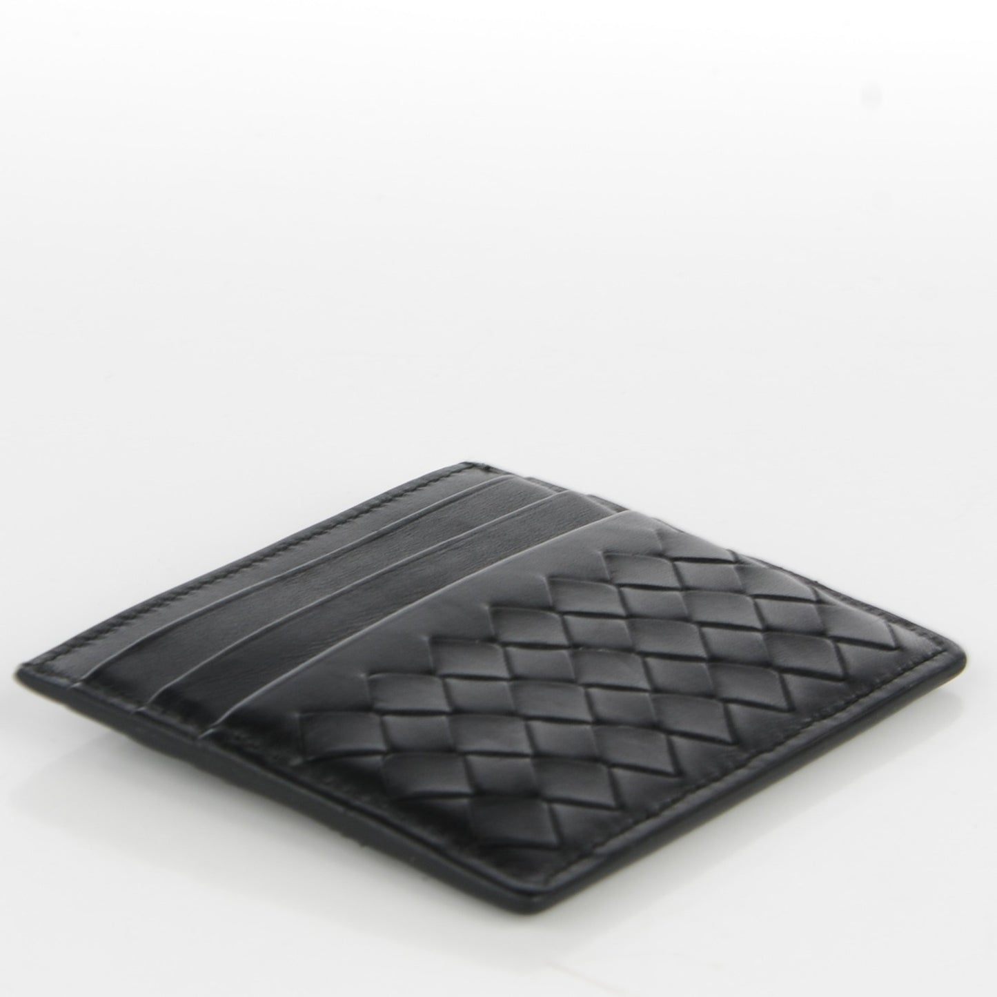 Nappa Intrecciato VN Card Case Nero Black