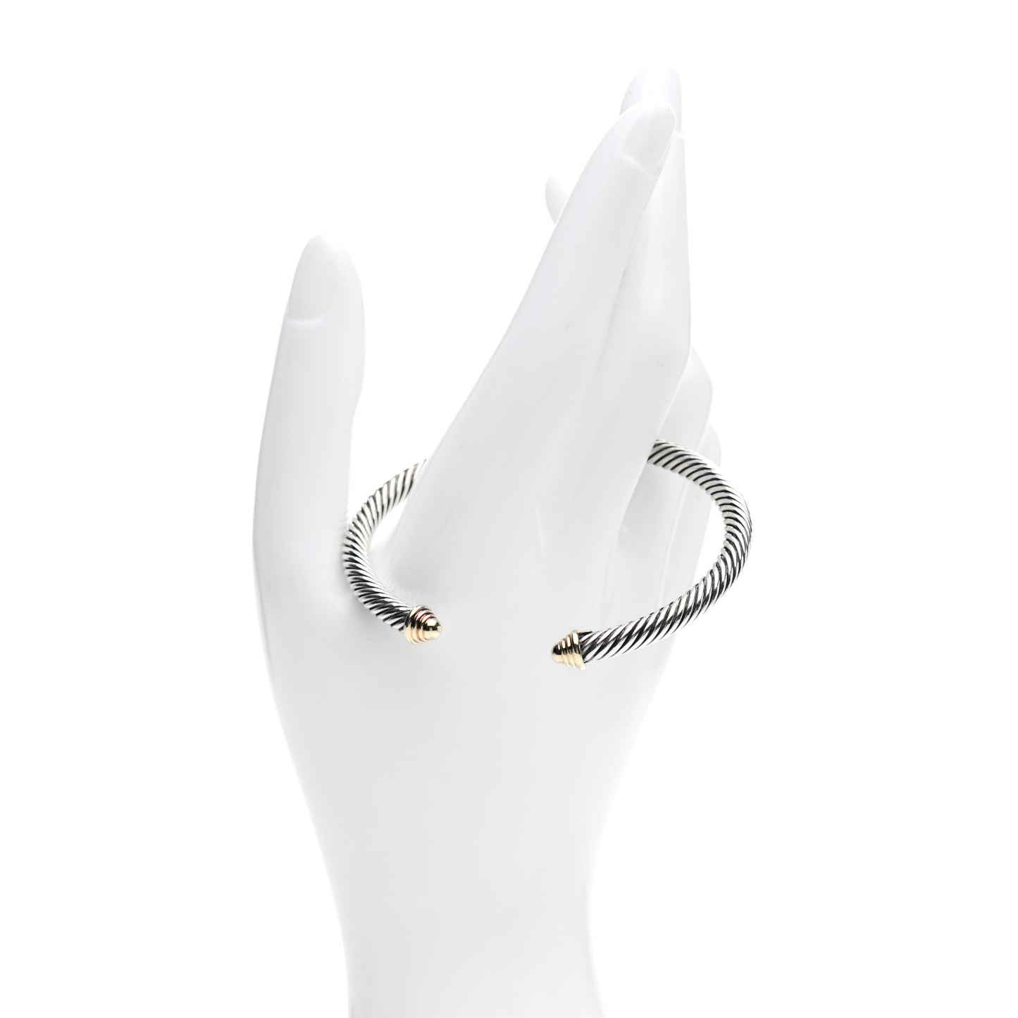 Sterling Silver 14K Yellow Gold 5mm Cable Classics Bracelet