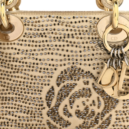 Christian Dior Satin Beaded Mini Lady Dior Gold 8 of 18