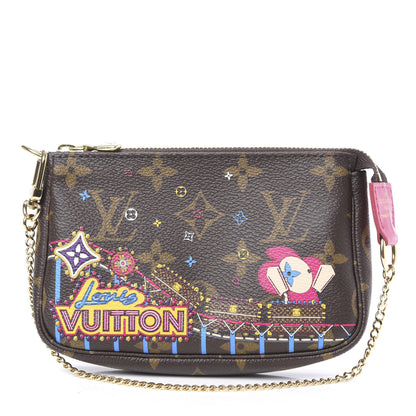 Louis Vuitton Monogram 2020 Christmas Animation Roller Coaster Mini Pochette Accessories Pivoine 1 of 11