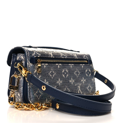 Louis Vuitton Monoglam Pochette Metis East West Blue 3 of 9