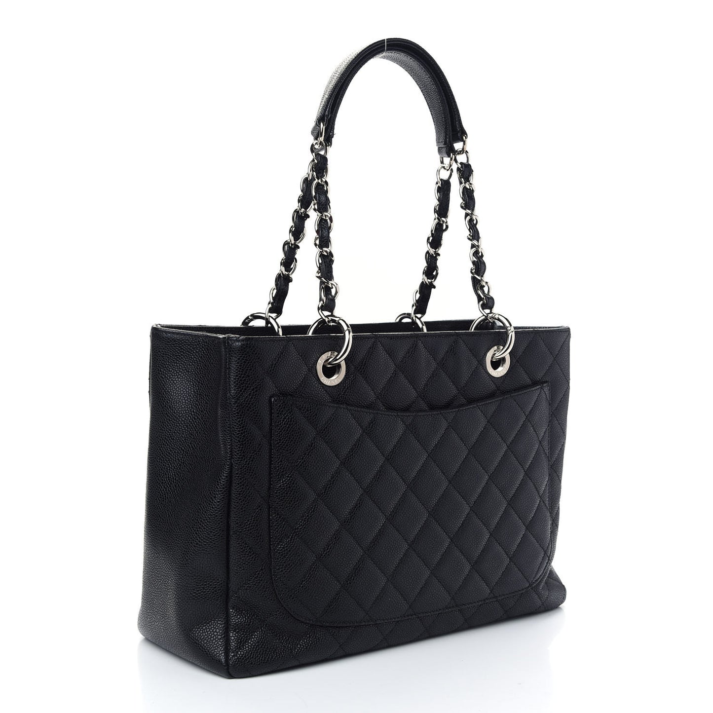 Caviar Quilted Grand Shopping Tote GST Black