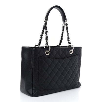 Chanel Caviar Quilted Grand Shopping Tote GST Black 3 of 10