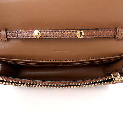 Burberry Derby Calfskin House Check Mini Hampshire Crossbody Tan 5 of 11