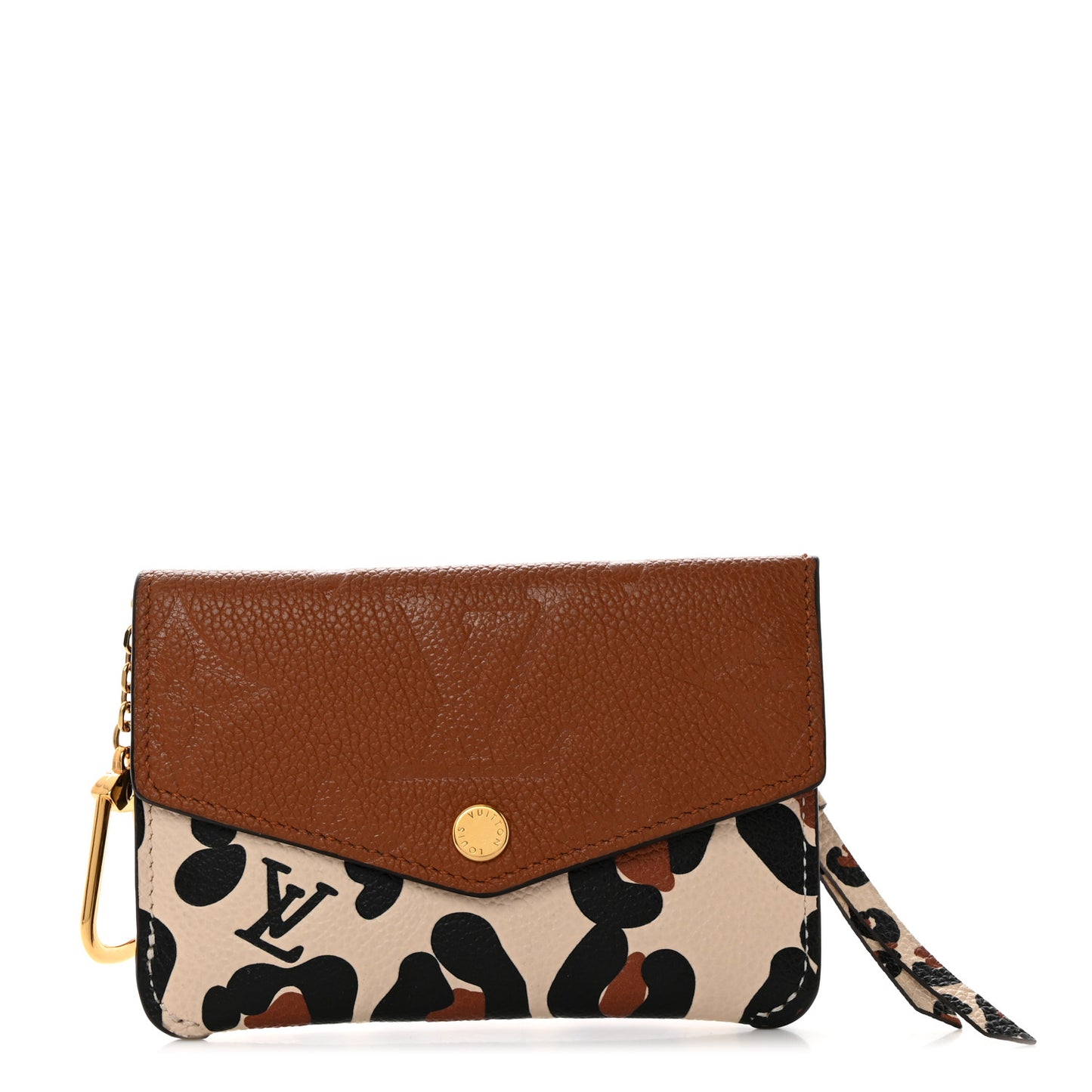 LOUIS VUITTON Empreinte Monogram Giant Wild At Heart Key Pouch Caramel