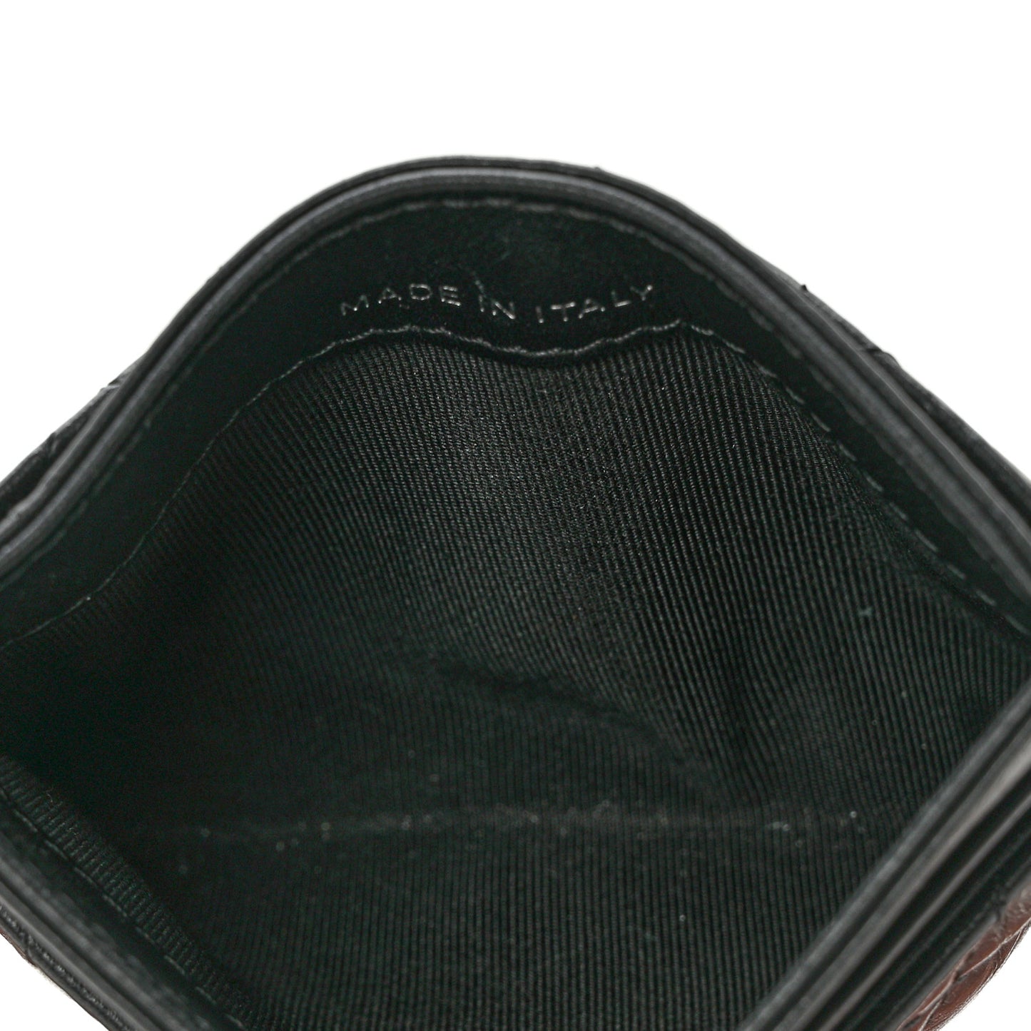 Aged Calfskin Quilted Reissue Card Holder So Black