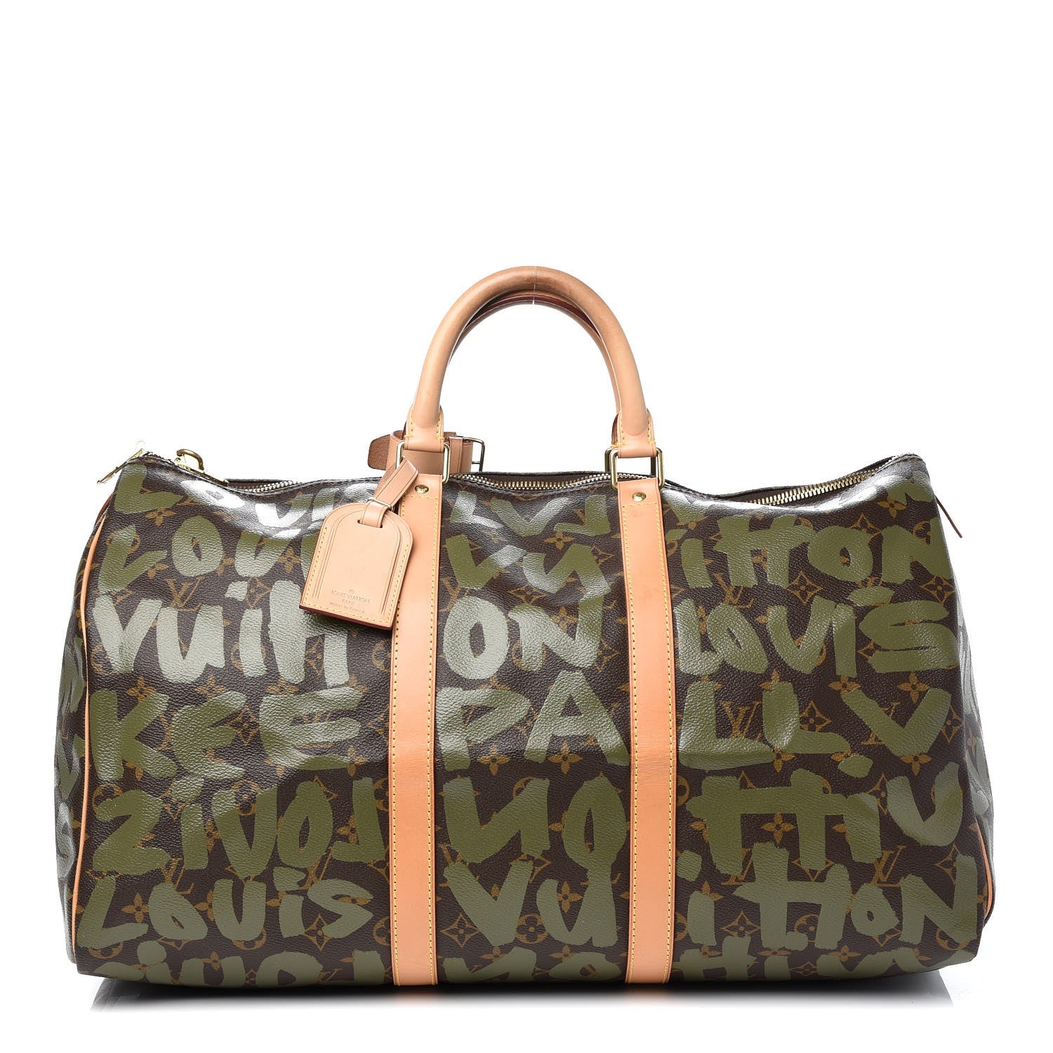 Louis Vuitton Graffiti Keepall 50 Kaki 1 of 9